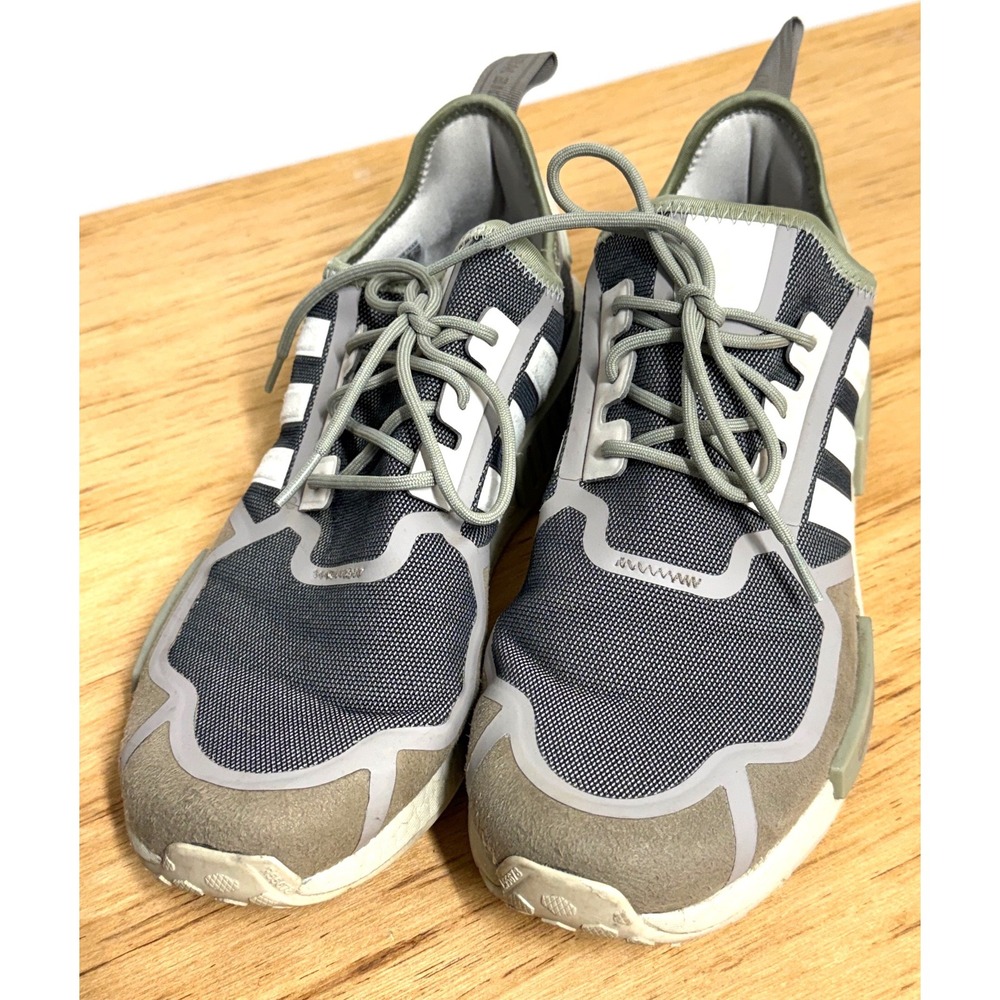 Adidas NMD_R1 V2 Mens Orbit‎ Grey Sage Green Running Shoes GX7606 Size 11